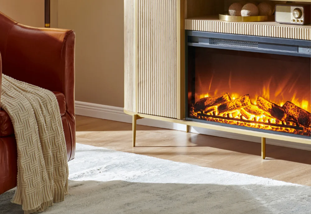 electric fireplace with storage